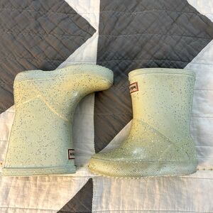 Hunter Kids Sparkle Rain Boots - silver/light grey